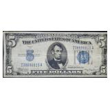 1934 A $5 Silver Certificate Nice Note
