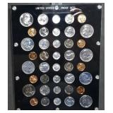 Superb 1955 to 1963 Proof Sets on Display Board