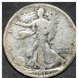 1919-D Walking Liberty Silver Half Dollar