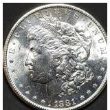 1881-S Morgan Silver Dollar Gem BU