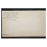 1965 Special Mint Set in Envelope, Silver Kennedy