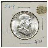 1959 Franklin Silver Half Dollar BU
