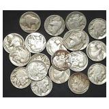 20 Nice Buffalo Nickels from Estate