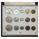 1935 P D S US Silver Type Set in Capital Holder