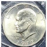 1972 S Silver Ike Dollar Gem BU in Packet