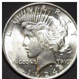 1924 Peace Silver Dollar Gem BU