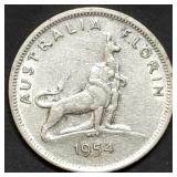 1954 Australia .500 Silver Florin