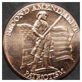 1oz Copper Bullion 2nd Amendment Round BU