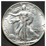 1946-D Walking Liberty Silver Half Dollar BU