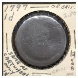 1797 Great Britain George III Large Copper Cent