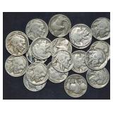 20 Nice Buffalo Nickels from Estate