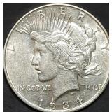1934-D Peace Silver Dollar Better Date