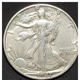 1947-D Walking Liberty Silver Half Dollar Nice