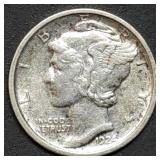 1924-D Mercury Silver Dime, Better Date