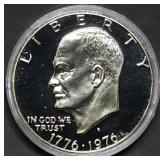 1976 Bicentennial Proof Silver Ike Dollar in Capsu