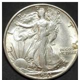 1941-S Walking Liberty Silver Half Dollar BU