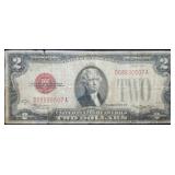 1928 D $2 Red Seal Legal Tender Bank Note