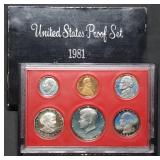 1981 US Mint Proof Set w/ SBA Dollar