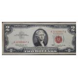 1963 $2 Red Seal Legal Tender Bank Note Nice