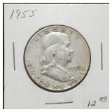 1955 Franklin Silver Half Dollar
