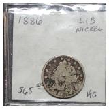 Key Date 1886 Liberty V Nickel