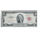 1953 $2 Red Seal Legal Tender Bank Note Nice