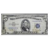 1953 $5 Silver Certificate Nice Serial Number
