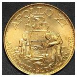 Apollo XI Moon Landing Bronze Medal 26mm