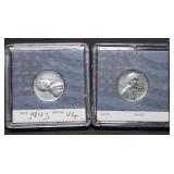 Pair of World War 2 Steel Lincoln Pennies