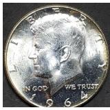 Gem BU 1964 Kennedy 90% Silver Half Dollar Nice