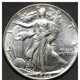 1946 Walking Liberty Silver Half Dollar BU