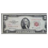 1953 C $2 Red Seal Legal Tender Bank Note Nice