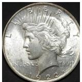 1922 Peace Silver Dollar Gem BU