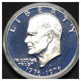 1976 Bicentennial Proof Silver Ike Dollar in Capsu