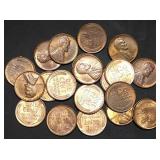 20 High Grade Lincoln Wheat Cents Mostly 1940s