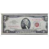 1963 $2 Red Seal Legal Tender Bank Note Nice