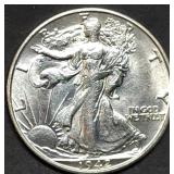 1942-S Walking Liberty Silver Half Dollar Gem BU