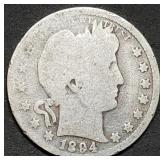 1894 Barber Silver Quarter