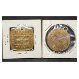 Pair of Vintage GM Chevrolet Keychain Fobs