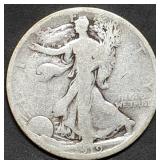 1919-D Walking Liberty Silver Half Dollar