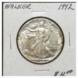 1942 Walking Liberty Silver Half Dollar BU