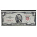 1953 $2 Red Seal Legal Tender Bank Note Nice