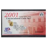 2001 Denver 10-Coin Mint Set in Envelope