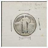 1918 Standing Liberty Silver Quarter