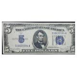 1934 D $5 Silver Certificate Crisp Uncirculated