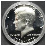 1976 Bicentennial Proof Silver Half Dollar in Caps