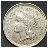 1865 Three Cent Nickel, Major Die Clash!