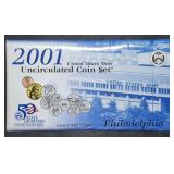 2001 Philadelphia 10-Coin Mint Set in Envelope