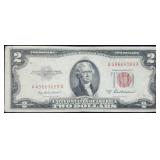 1953 A $2 Red Seal Legal Tender Bank Note Nice