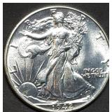 1942 Walking Liberty Silver Half Dollar Gem BU